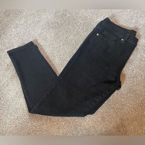 Banana Republic black mid rise skinny fit jean petite 30/10